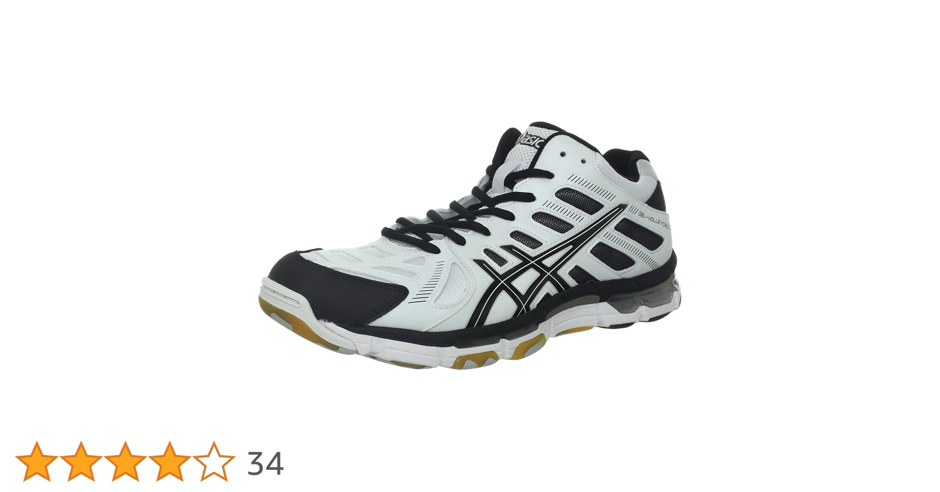 ASICS Men's Gel-Volleycross 4 MT Volley Ball Shoe,White/Black